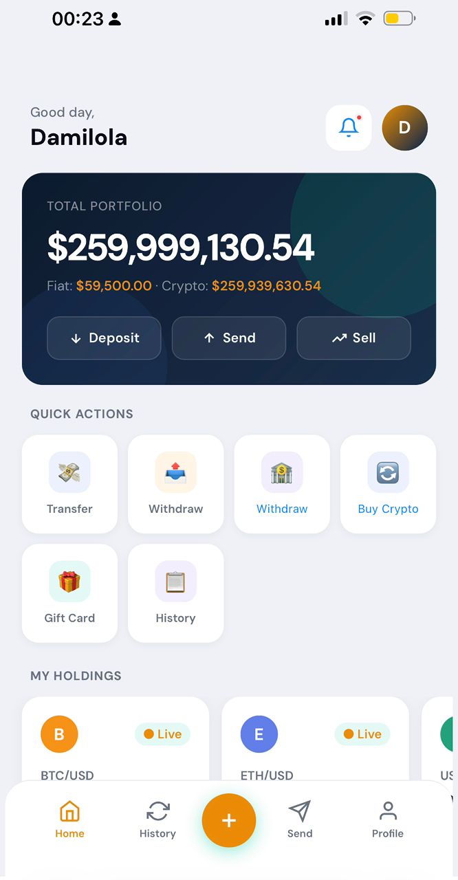 Clova trading dashboard